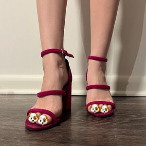 Fuchsia Suede Heels